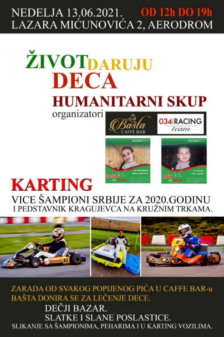 FOR MION AND IVAN, CHILDREN GATHER AT THE AIRPORT: At the humanitarian gathering "Children give their lives", Kragujevac will show ITS BIG HEART!